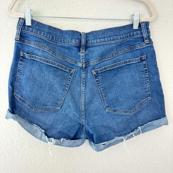 J. Crew Factory Womens Classic Denim Shorts Size 31 Dark Pacific Blue Wash - Picture 3 of 6